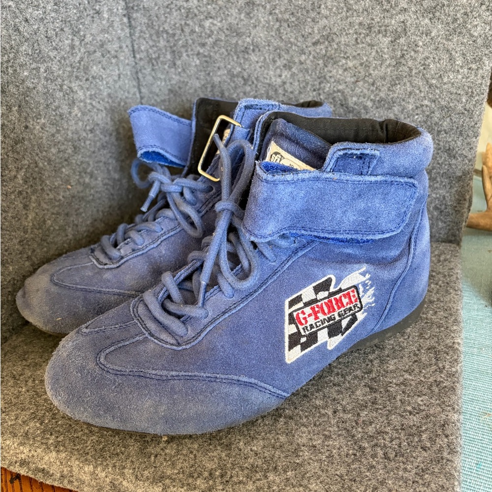 Blue Racing Shoes with Logo